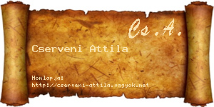 Cserveni Attila névjegykártya